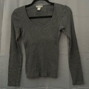 Banana republic gray long sleeve shirt
